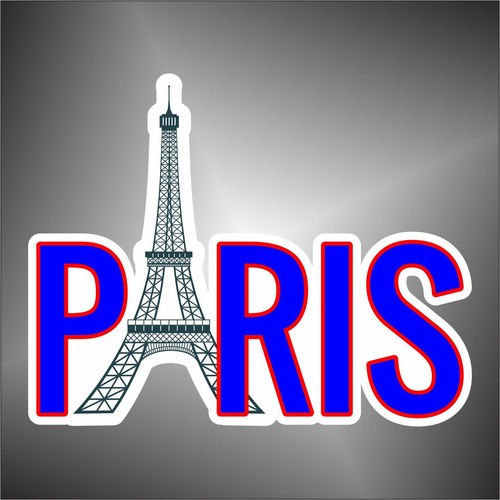 Adesivo bandiera francia paris - bandiera,