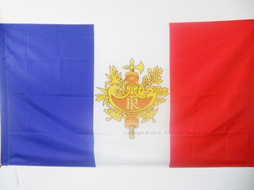 Bandiera francia con stemma - bandiera,